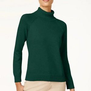 XL Emerald Karen Scott Mock Neck Sweater